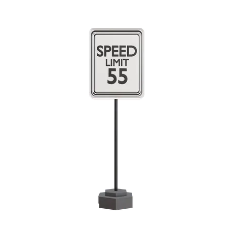 Speed Limit  3D Icon