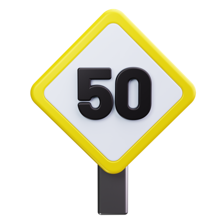 Speed Limit  3D Icon