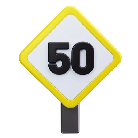 Speed Limit  3D Icon