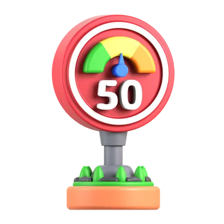 Speed Limit  3D Icon