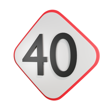 Speed Limit  3D Icon