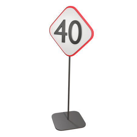 Speed LImit  3D Icon