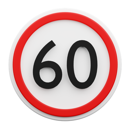 Speed Limit  3D Icon