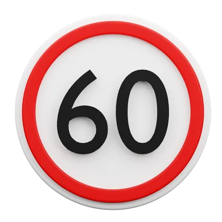 Speed Limit  3D Icon