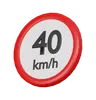 Speed limit 40 kph sign