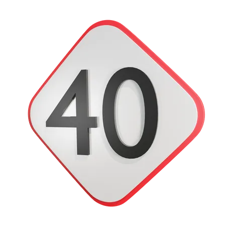 Speed Limit  3D Icon