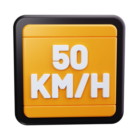 Speed Limit Sign  3D Icon