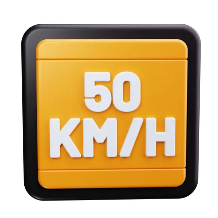 Speed Limit Sign  3D Icon