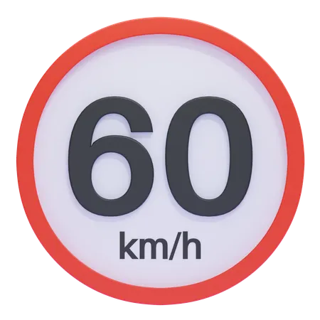 Speed Limit Sign  3D Icon