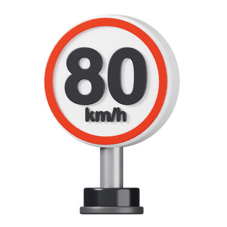 Speed Limit Sign  3D Icon