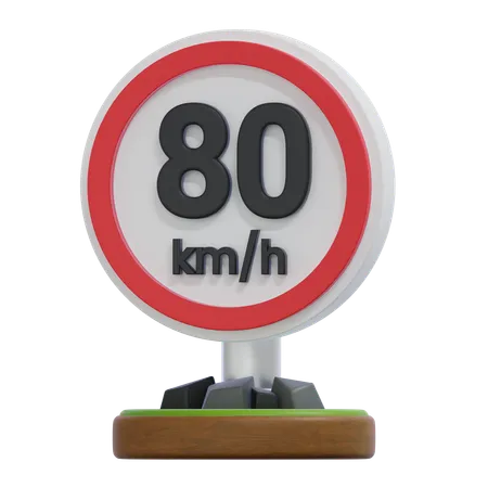 SPEED LIMIT SIGN  3D Icon