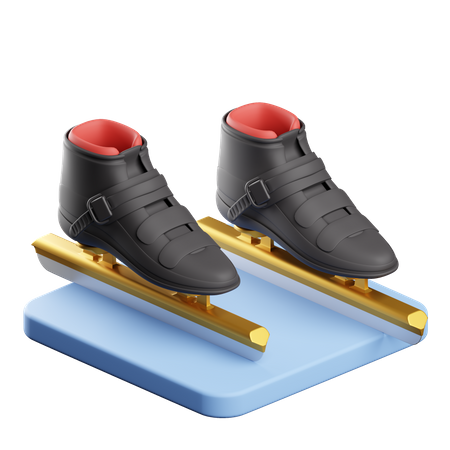 Speed Skating  3D Icon