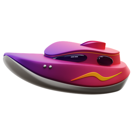Speedboat 3D Illustration