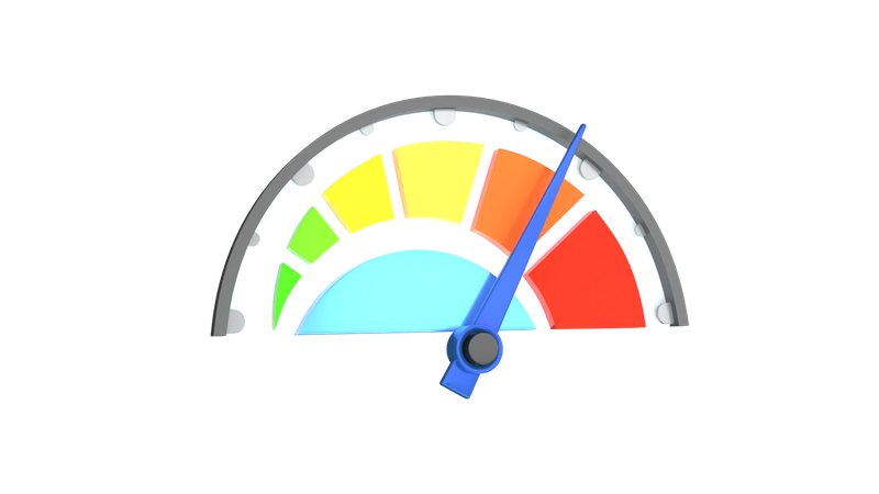 Speedometer 3D Illustration