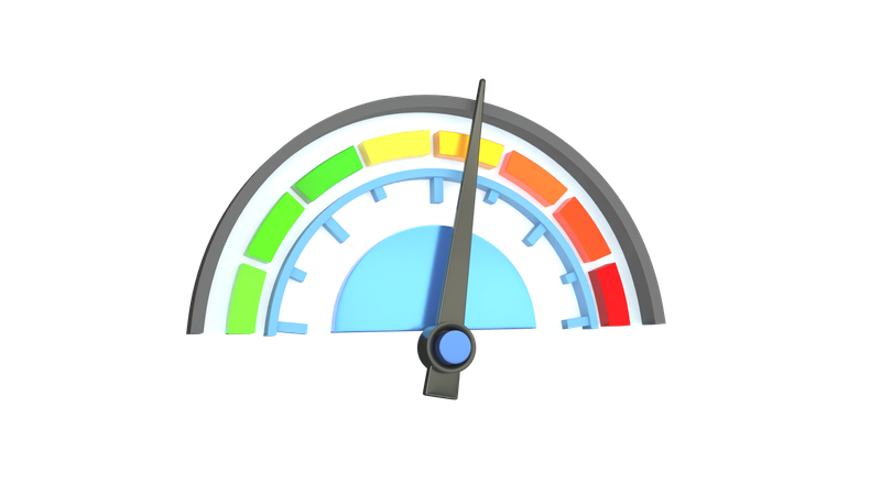 Speedometer 3D Illustration