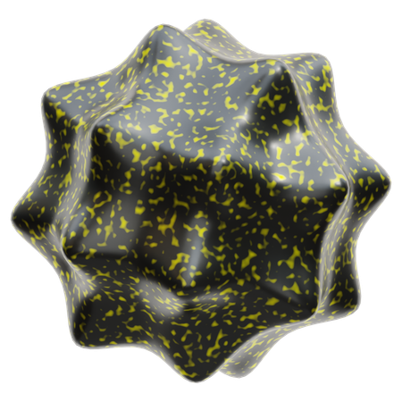 Forma abstrata de estrela metálica  3D Icon