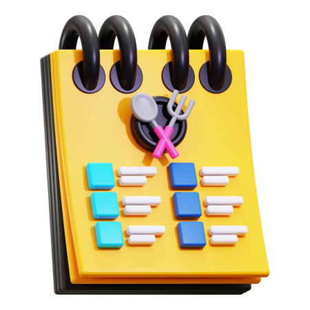 Speisekarte  3D Icon