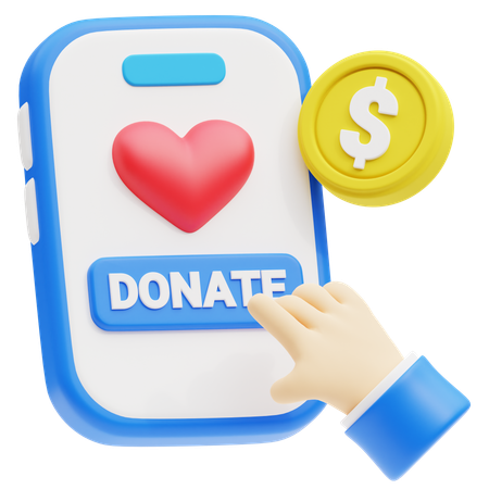 Spenden per Telefon  3D Icon