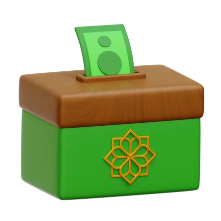 Spendenbox  3D Icon