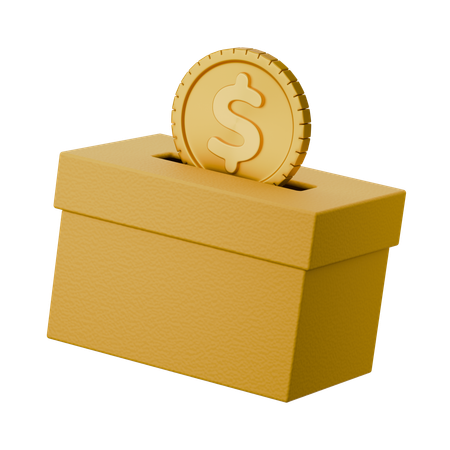 Spendenbox  3D Icon