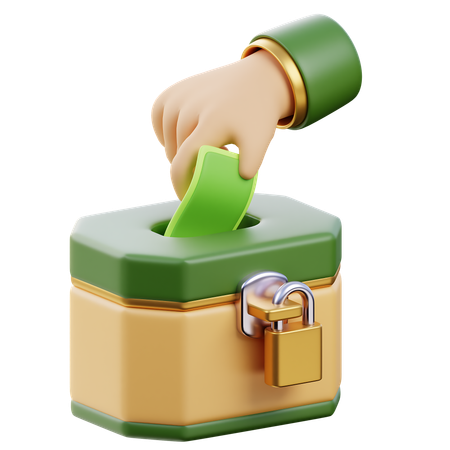 Spendenbox  3D Icon