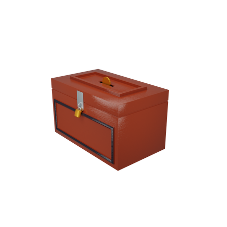 Spendenbox  3D Illustration