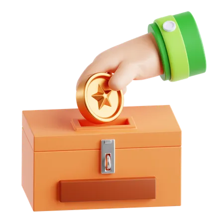 Spendenbox  3D Icon