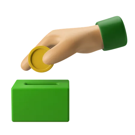 Spendenbox  3D Icon