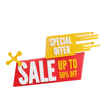 Spesial offer sale up to 50% off  3D Icon