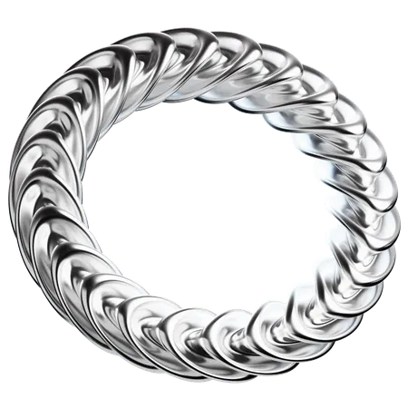 Sphere Abstract Chrome Shape  3D Icon