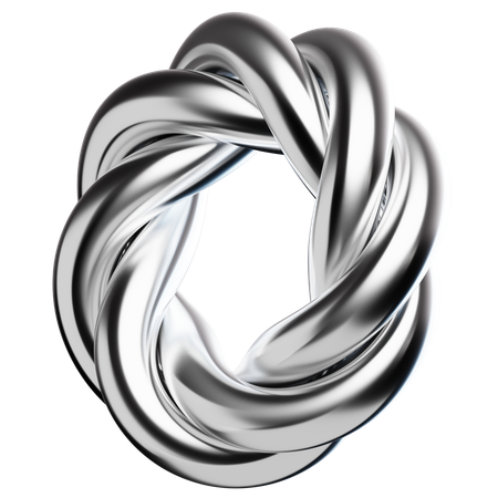 Sphere Abstract Chrome Shape  3D Icon