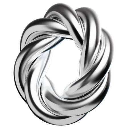 Sphere Abstract Chrome Shape  3D Icon