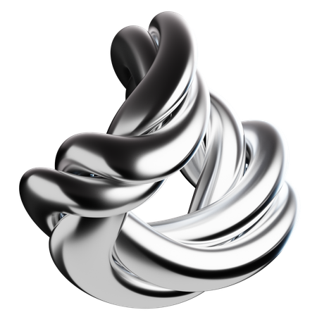 Sphere Abstract Chrome Shape  3D Icon