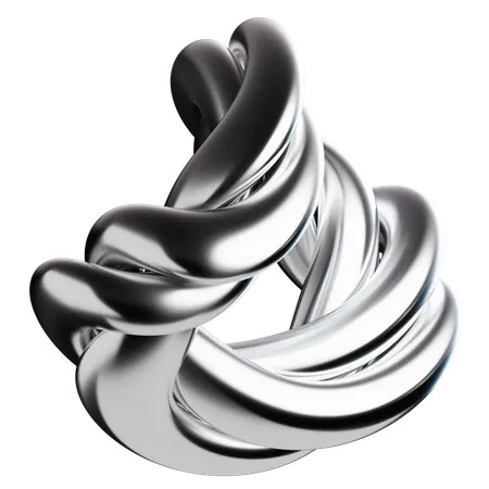 Sphere Abstract Chrome Shape  3D Icon