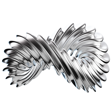 Sphere Abstract Chrome Shape  3D Icon