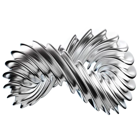 Sphere Abstract Chrome Shape  3D Icon