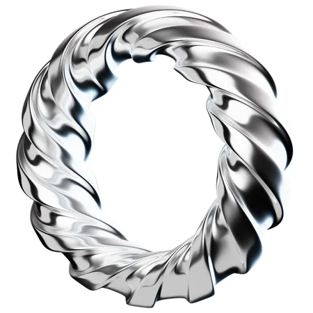 Sphere Abstract Chrome Shape  3D Icon