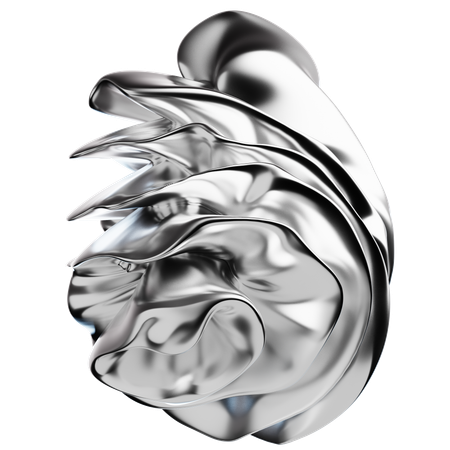 Sphere Abstract Chrome Shape  3D Icon