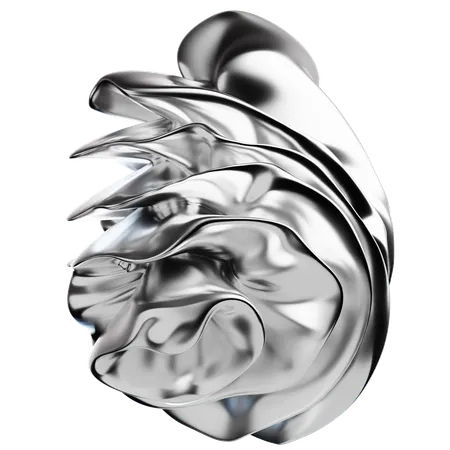 Sphere Abstract Chrome Shape  3D Icon