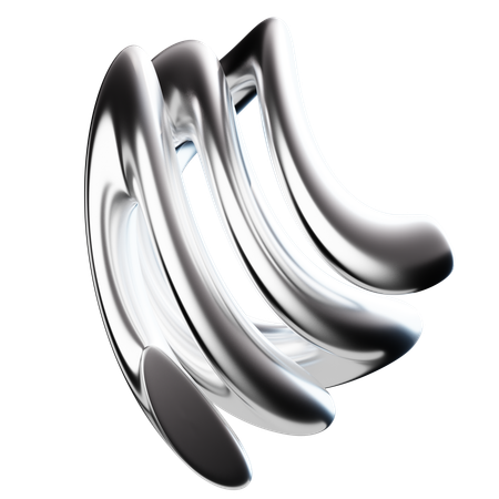 Sphere Abstract Chrome Shape  3D Icon