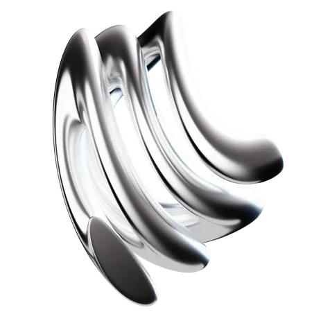 Sphere Abstract Chrome Shape  3D Icon