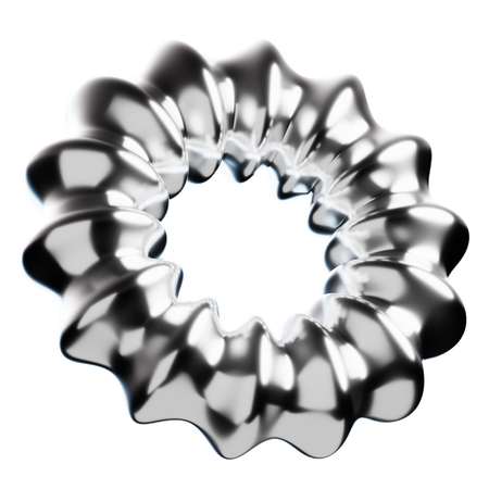 Sphere Abstract Chrome Shape  3D Icon