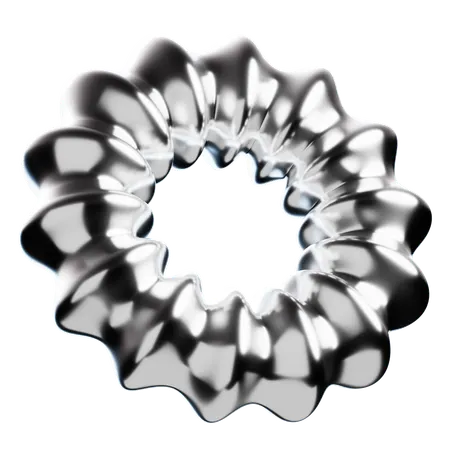 Sphere Abstract Chrome Shape  3D Icon