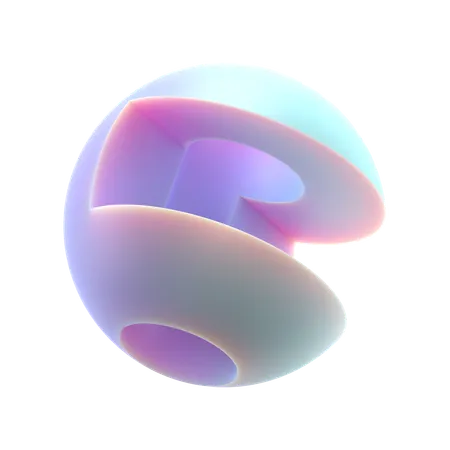 Sphère coupée  3D Icon