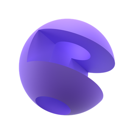 Sphère coupée  3D Icon