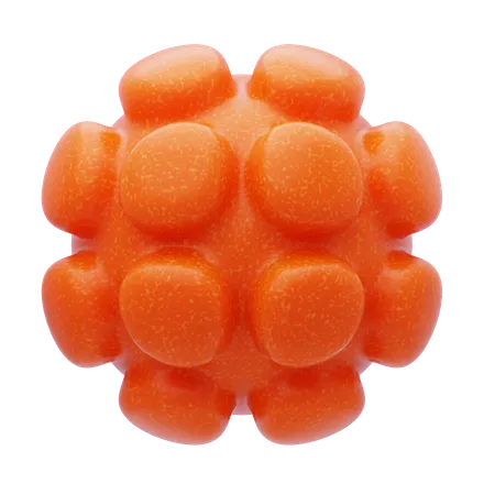 Sphère de pollen orange en résine plastique  3D Icon