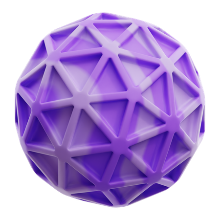 Sphere Gradient Purple Abstract Shape  3D Icon