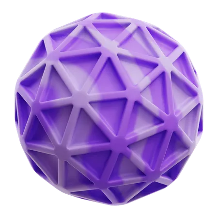 Sphere Gradient Purple Abstract Shape  3D Icon