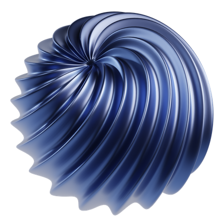 Sphère abstraite métallique  3D Icon