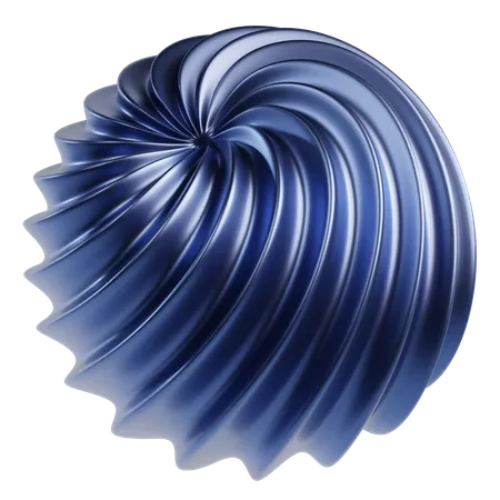 Sphère abstraite métallique  3D Icon